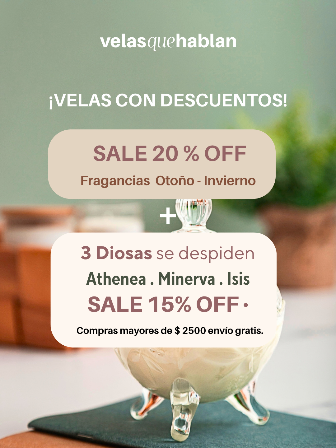 SALE Velas con descuentos