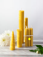 Velas de miel- Pack de 6 velas de 10 cm.
