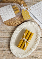 Velas de miel- Pack de 6 velas de 10 cm.