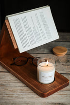 Reposador de Madera Maciza + Vela Aromática Gardenias
